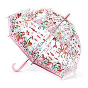 Djeco Kids PVC Clear Birdcage Mermaids Umbrella