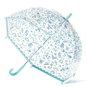 Djeco Kids PVC Clear Birdcage Unicorn Umbrella