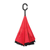 UPF50+ Clifton Outside-In Inverted Reverse Double Cover Black Red Umbrella