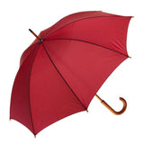 UPF50+ Clifton Classic Manual Timber Series Long Burgundy Umbrella