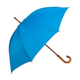 UPF50+ Clifton Classic Manual Timber Series Long Electric Blue Umbrella