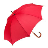 UPF50+ Clifton Classic Manual Timber Series Long Red Umbrella