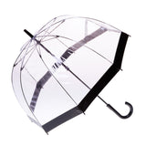 Clifton Clear Dome PVC Birdcage Black Border Umbrella