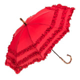 Clifton Fifi Bambina Manual Childrens Kids Frill Red Umbrella