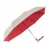 UPF50+ Clifton Silver Coated Compact Series Auto Open Red Umbrella