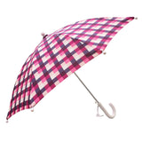 Shelta Classic Childrens Kids Auto Pink Tartan Umbrella