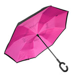Shelta Inverted Reverse Double Cover Pink Umbrella