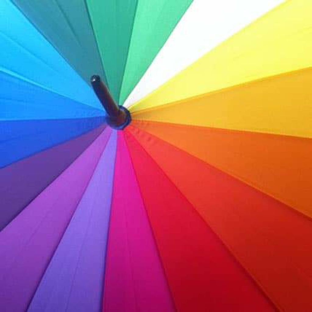 Shelta Large 16 Rib Manual Rainbow Golf Umbrella.