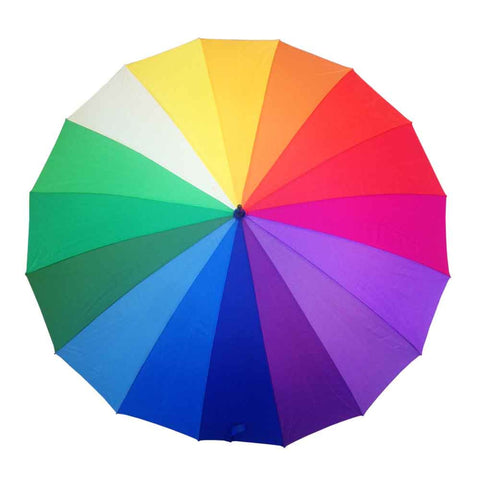 Shelta Large 16 Rib Manual Rainbow Golf Umbrella.