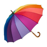 UPF25 Shelta Timber 16 Colour Rainbow Umbrella.