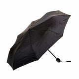 UPF50+ Clifton 3 Fold Mini Maxi Compact Black Umbrella