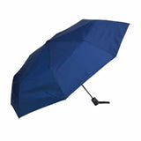UPF50+ Clifton Auto Open 3 Fold 8 Rib Navy Blue Umbrella