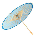 Willow Tree Bamboo Paper Parasol 84 cm Blue Umbrella