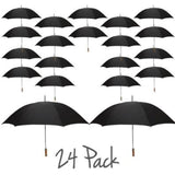 Willow Tree Large Straight Classic Golf Wedding Black 24 Pack Umbrellas