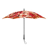 Floral-patterned umbrella on a white background