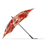 Floral-patterned umbrella on a white background