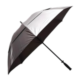 UPF50+ Clifton Windpro Golf Manual Silver Double Cover Black Umbrella