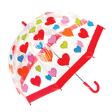 Clifton Childrens Biodegradable Birdcage PVC Rainbow Hearts Umbrella