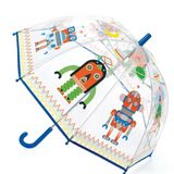 Djeco Kids PVC Clear Birdcage Robots Umbrella