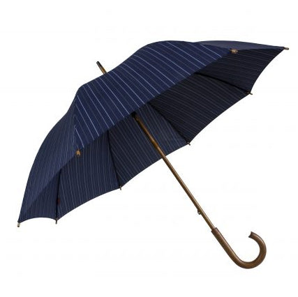 Shelta Mens Timber 8 Rib Manual Navy Stripe Umbrella