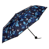 Clifton Floral Piped Edge Folding Mini Maxi Series Blue Carnation Umbrella