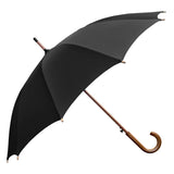 Willow Tree Auto Open Timber 12 Rib Black Umbrella