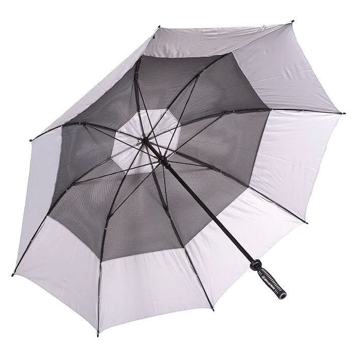Clifton Hurricane Golf Manual Silver Double Cover Silver Umbrella
