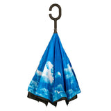 UPF50+ Clifton Outside-In Inverted Reverse Double Cover Clouds Umbrella