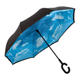 UPF50+ Clifton Outside-In Inverted Reverse Double Cover Clouds Umbrella