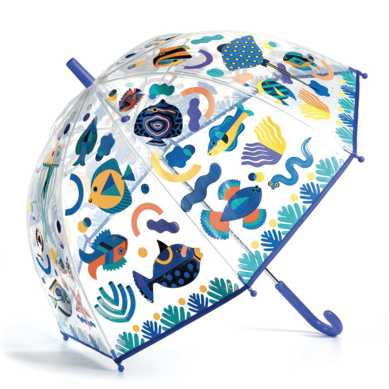 Djeco Kids PVC Clear Birdcage Fish Colour Change Umbrella