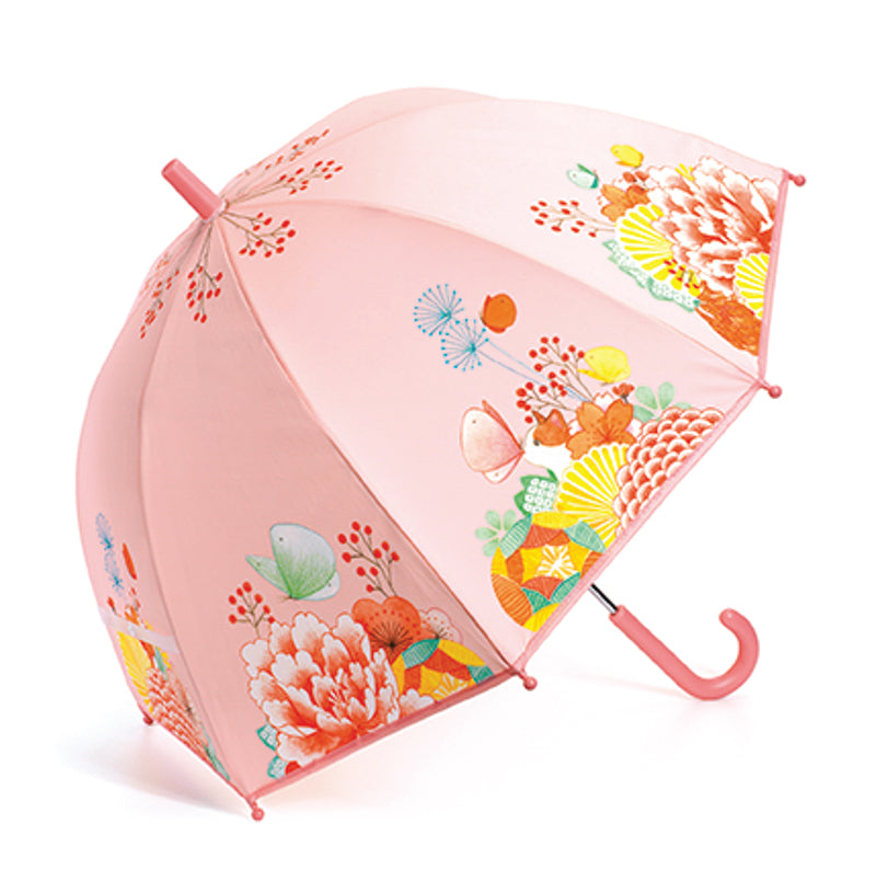 Djeco Kids Solid Pink Flower Garden Umbrella