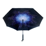 Shelta Inverted Reverse Double Cover Galaxy Star Umbrella