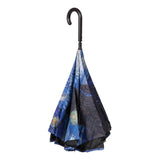UPF50+ Clifton Outside-In Inverted Reverse Van Gogh Starry Night Umbrella