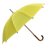 Willow Tree Auto Open Timber 12 Rib Yellow Umbrella