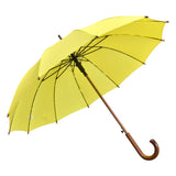 Willow Tree Auto Open Timber 12 Rib Yellow Umbrella