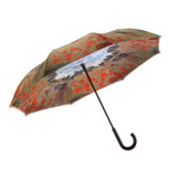 Clifton Outside-In Inverted Reverse Monet Poppy Field Umbrella