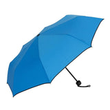 UPF50+ Clifton Piped Edge Manual Mini Maxi Compact Electric Blue Umbrella