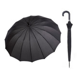Doppler Auto Liverpool 16 Rib Black Umbrella