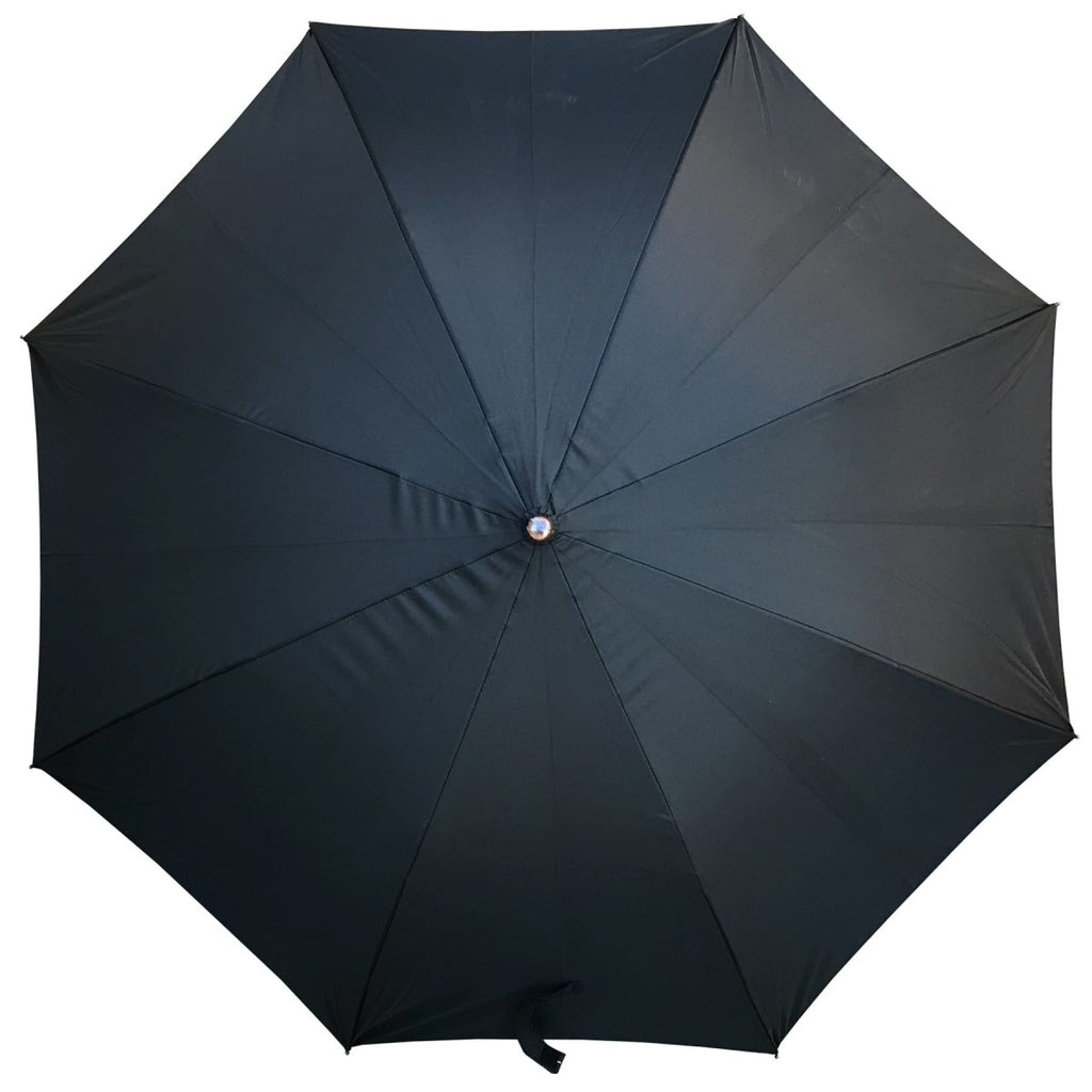Shelta Mens Long 8 Rib Auto Black Umbrella