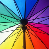 UPF25 Shelta Timber 16 Colour Rainbow Umbrella.