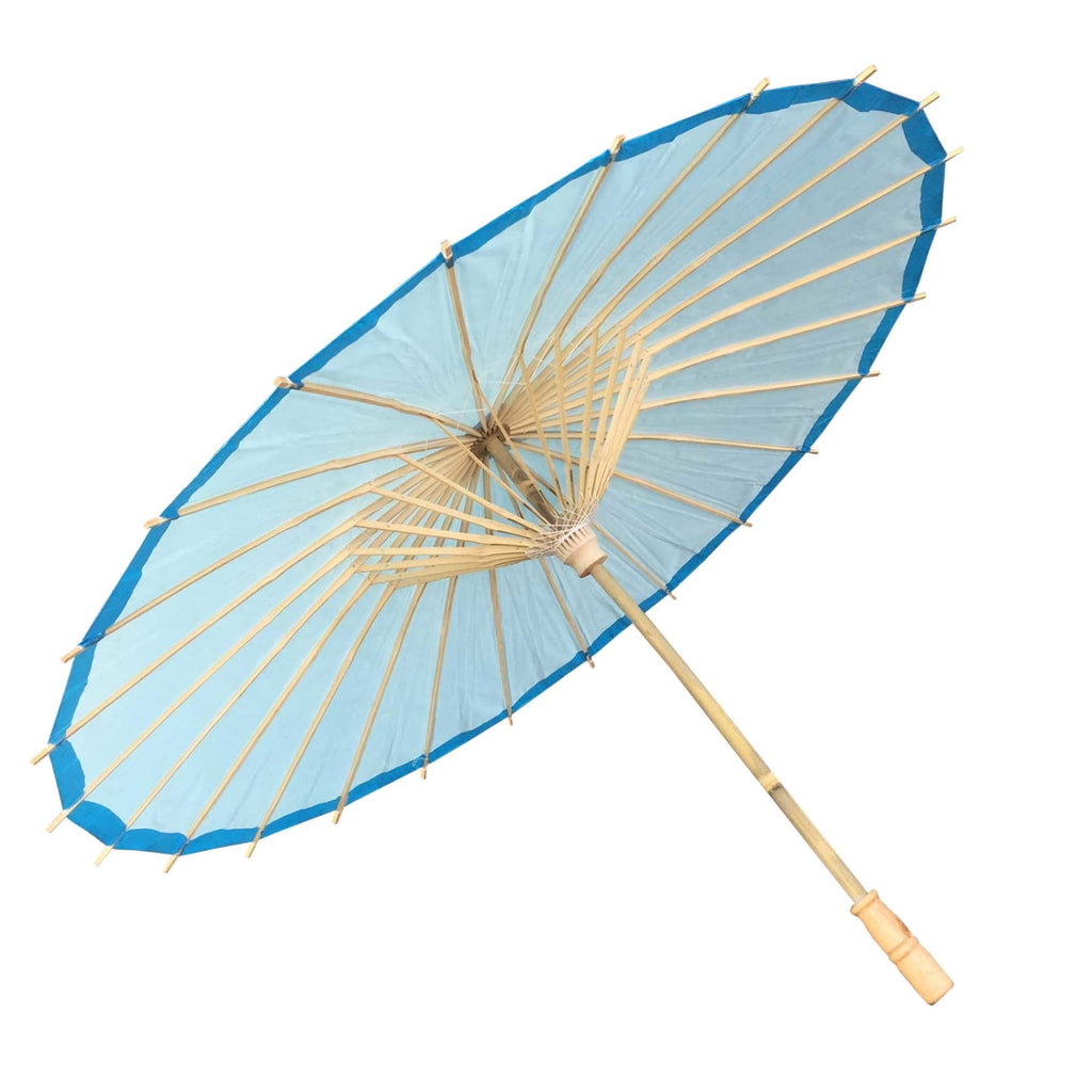 Willow Tree Bamboo Paper Parasol 84 cm Blue