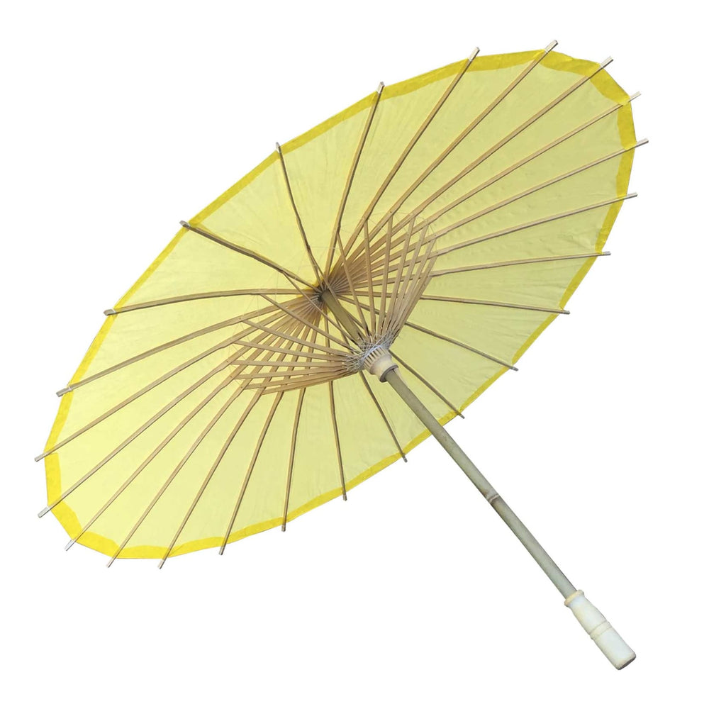 Willow Tree Bamboo Paper Parasol 84 cm Yellow