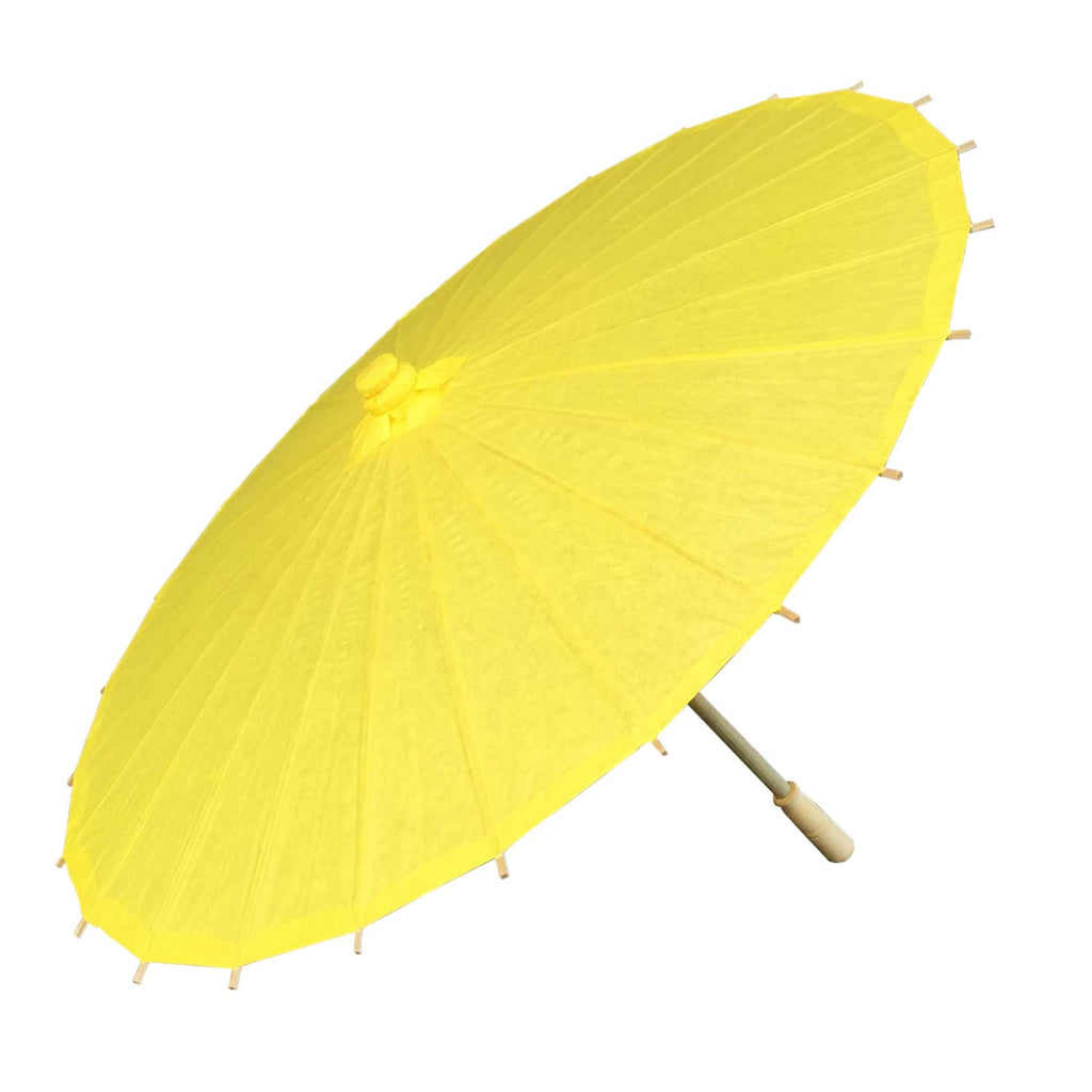 Willow Tree Bamboo Paper Parasol 84 cm Yellow