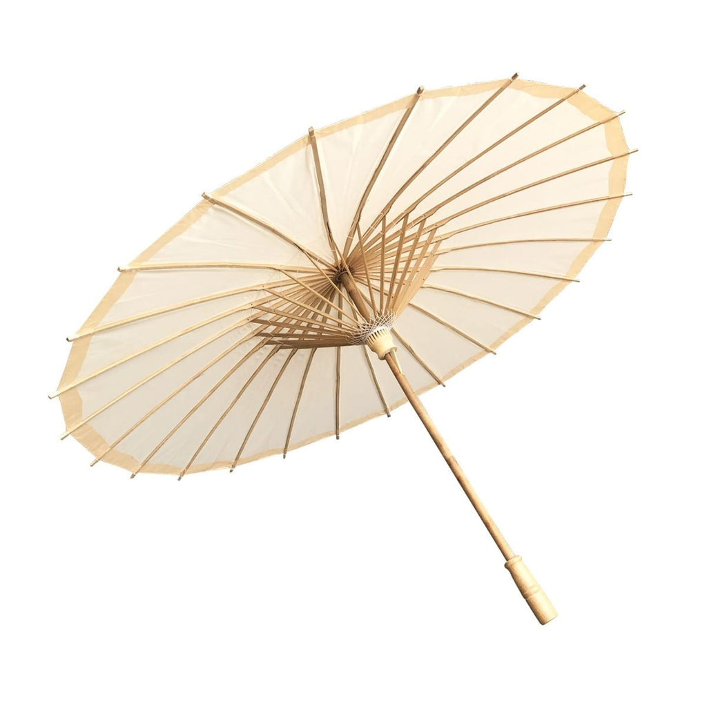 Willow Tree Bamboo Paper Parasol Beige