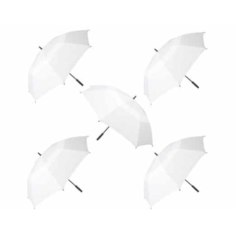 Willow Tree Eagle Auto Open Golf Umbrella White 5 Pack