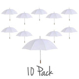 Willow Tree Large Straight Classic Golf Wedding White 10 Pack Umbrellas